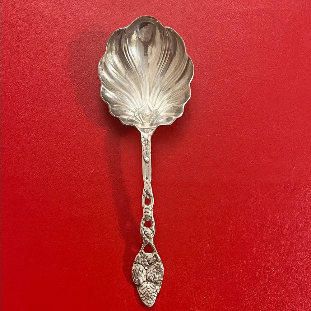 Vintage Elegant Silver Serving Spoon